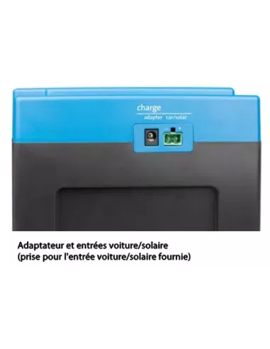 Adaptateur et entrées voiture/solaire