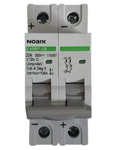 Disjoncteur miniature Ex9BPJX 2P C 20A NOARK