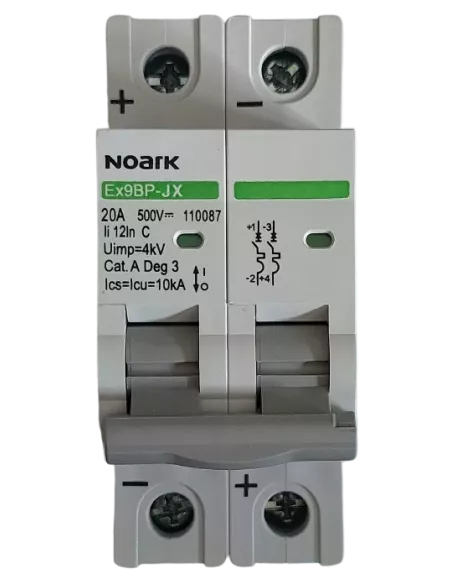 Disjoncteur miniature Ex9BPJX 2P C 20A NOARK