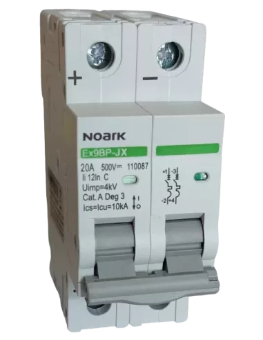 Disjoncteur miniature Ex9BPJX 2P C 20A NOARK