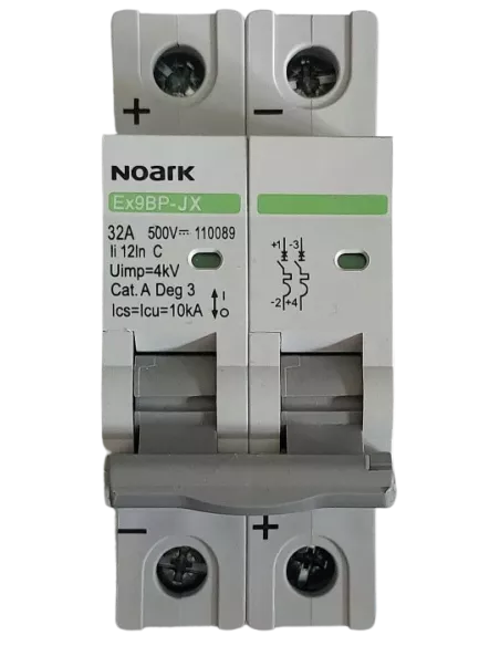 Disjoncteur miniature Ex9BPJX 2P C 32A NOARK