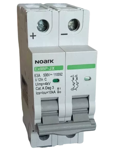 Disjoncteur miniature Ex9BPJX 2P C 63 A NOARK