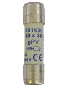 Fusible cylindrique 10x38 gPV 16 A pour installation photovoltaïque 2
