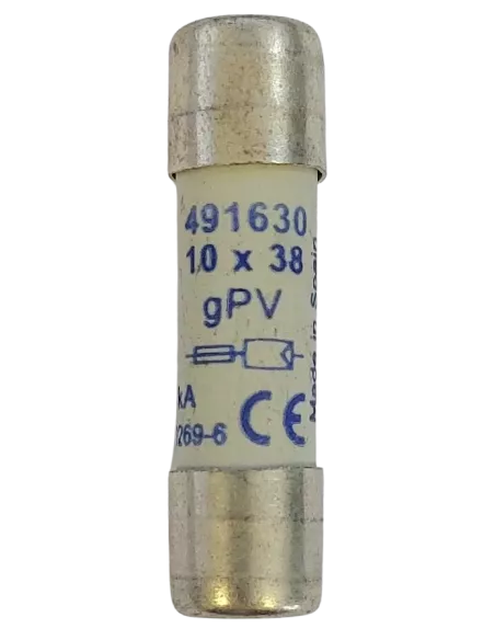 Fusible cylindrique 10x38 gPV 16 A pour installation photovoltaïque