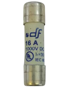 Fusible cylindrique 10x38 gPV 16 A pour installation photovoltaïque