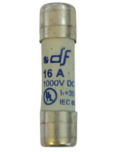 Fusible cylindrique 10x38 gPV 16 A pour installation photovoltaïque