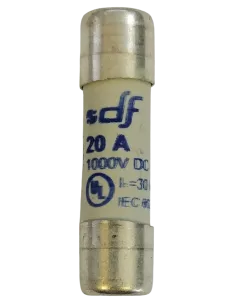Fusible cylindrique 10x38 gPV 20 A pour installation photovoltaïque