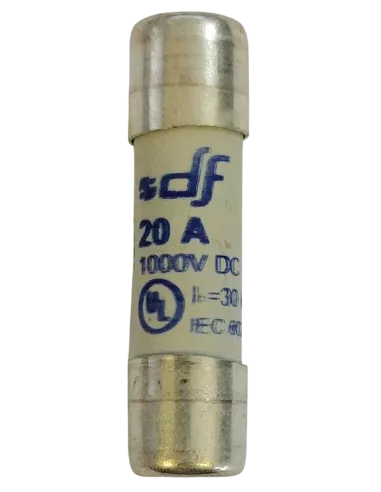 Fusible cylindrique 10x38 gPV 20 A pour installation photovoltaïque