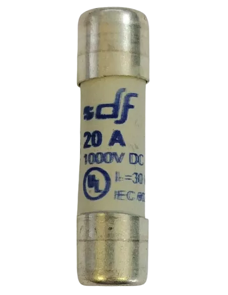 Fusible cylindrique 10x38 gPV 20 A pour installation photovoltaïque