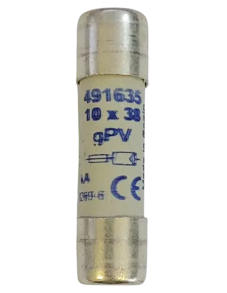 Fusible cylindrique 10x38 gPV 20 A pour installation photovoltaïque
