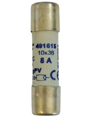 Fusible cylindrique 10X38 gPV 8A pour installation photovoltaïque