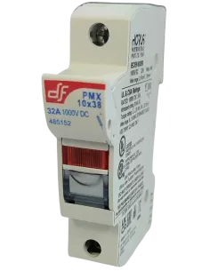 Porte fusible cylindrique 10x38 gPV PMX 10 Uni avec voyant