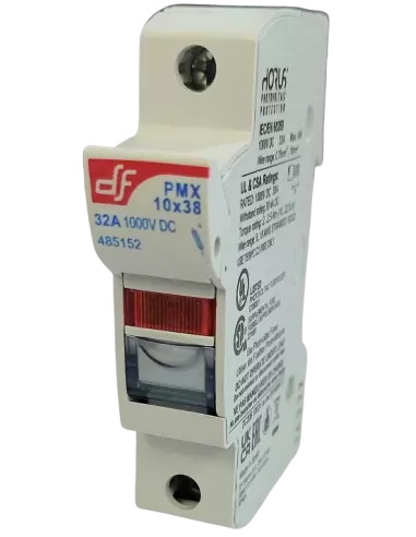 Porte fusible cylindrique 10x38 gPV PMX 10 Uni avec voyant