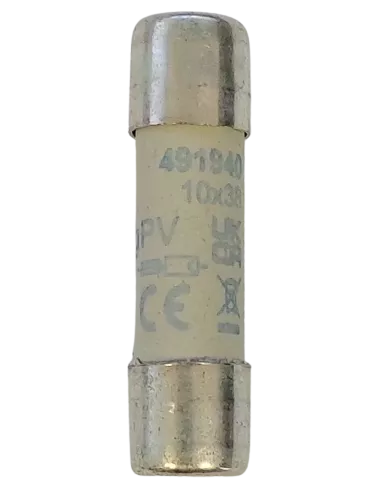 Fusible cylindrique 10x38 gPV 600 V 25 A pour installation photovoltaïque