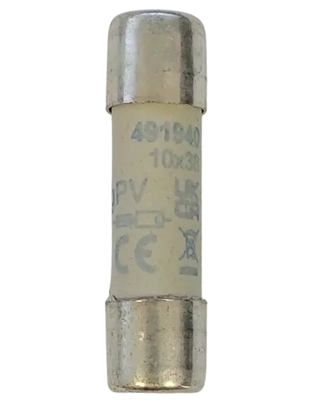Fusible cylindrique 10x38 gPV 600 V 25 A pour installation photovoltaïque