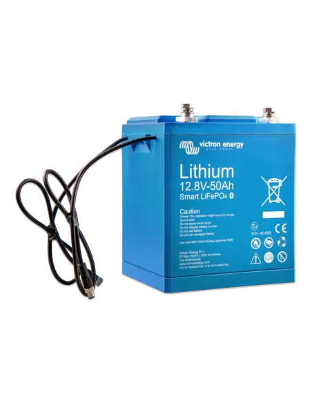 Batterie VICTRON Lithium LiFeP04 12,8V 50AH Smart  sortie connecteurs