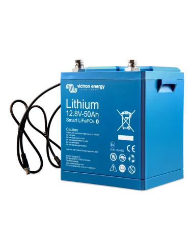 Batterie VICTRON Lithium LiFeP04 12,8V 50AH Smart 3/4 face