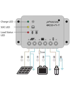 Régulateur de charge solaire Eco-N-20-T PHOCOS 2