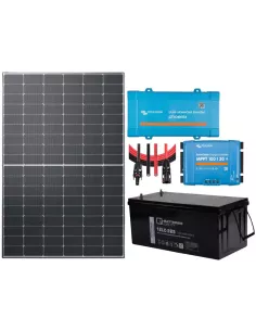 Kit solaire 425 W 12 V 225 Ah avec convertisseur 250VA