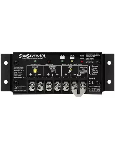 Régulateur de charge solaire 24 V 10 A SUNSAVER SS-10L MORNINGSTAR