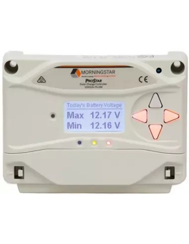 Régulateur de charge solaire 12 V / 24 V 30 A PROSTAR PS-30M MORNINGSTAR avec écran LCD