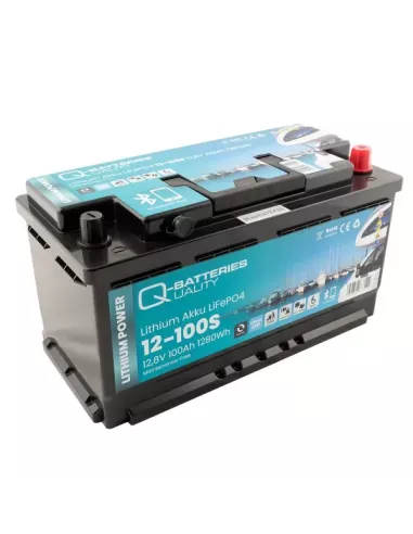 Batterie Lithium Q-Batteries 12-100S 12,8V 100Ah avec chauffage intégré (1détail)