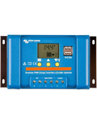 Régulateur solaire Bluesolar PWM LCD USB 12 / 24 V 5 A VICTRON