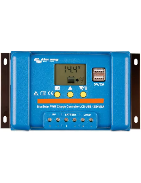 Régulateur solaire Bluesolar PWM LCD USB 12 / 24 V 5 A VICTRON
