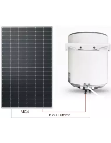 Kit solaire 500 W, Ballon 30L FOTHERMO sans alimentation 230Vac (schéma 1PV)