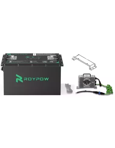 Kit batterie lithium + chargeur pour voiture de golf Roypow S51105 48V 100Ah