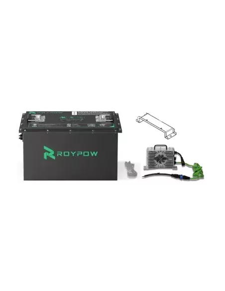Kit batterie lithium + chargeur pour voiture de golf Roypow S51105 48V 100Ah