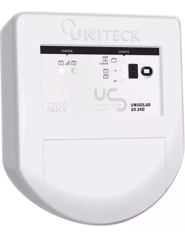 UNISOLAR 20.24 D - Régulateur de charge solaire pour deux batteries 24 V 20 A UNITECK