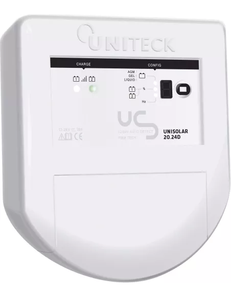 UNISOLAR 20.24 D - Régulateur de charge solaire pour deux batteries 24 V 20 A UNITECK