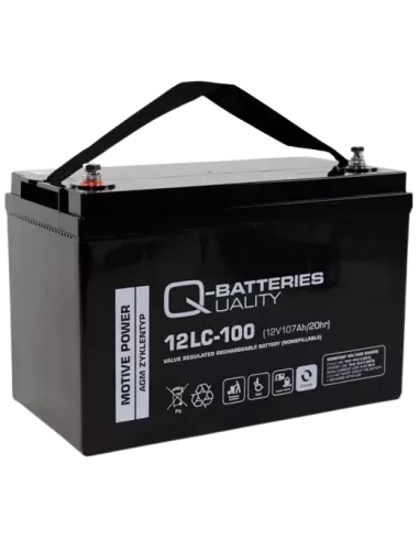 Batterie AGM 12LC-100 12V 100Ah Q-BATTERIES