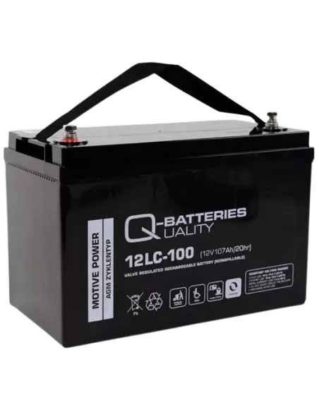 Batterie AGM 12LC-100 12V 100Ah Q-BATTERIES