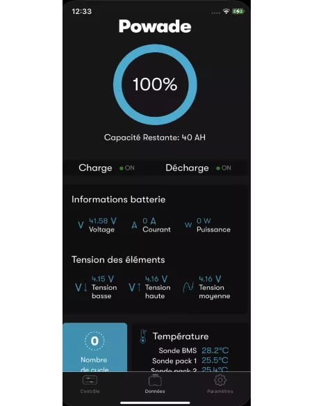 BATTERIE POWADE PRO 24V-2600 (détail)