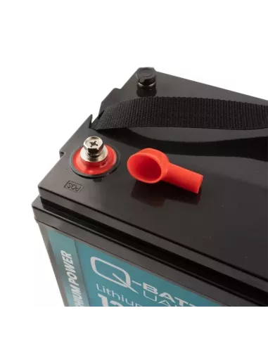 Bornes - Batterie Lithium Q-Batteries Akku LifePO4 12-100  12,8V 100Ah avec Bluetooth