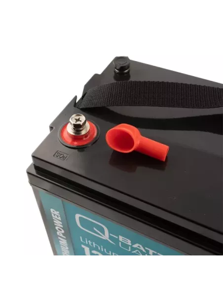 Bornes - Batterie Lithium Q-Batteries Akku LifePO4 12-100  12,8V 100Ah avec Bluetooth