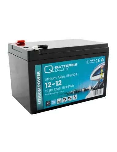 Batterie Lithium Q-Batteries Akku LifePO4 12-12  12,8V 12Ah