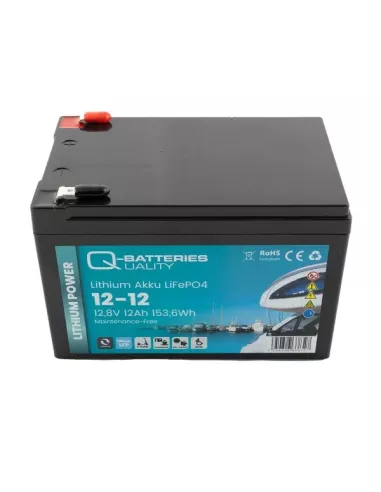 Batterie Lithium Q-Batteries Akku LifePO4 12-12  12,8V 12Ah