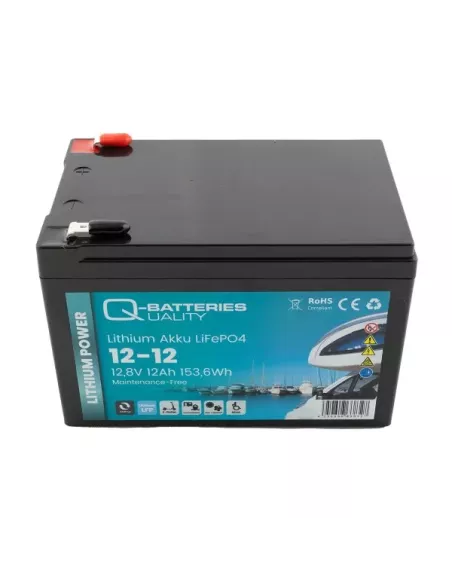 Batterie Lithium Q-Batteries Akku LifePO4 12-12  12,8V 12Ah