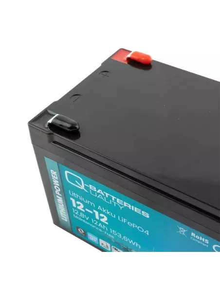 Batterie Lithium Q-Batteries Akku LifePO4 12-12  12,8V 12Ah
