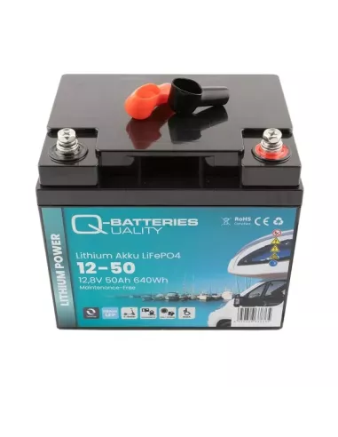 Batterie Lithium Q-Batteries Akku LifePO4 12-50 12,8V 50Ah