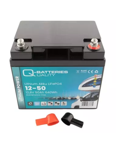 Batterie Lithium Q-Batteries Akku LifePO4 12-50 12,8V 50Ah