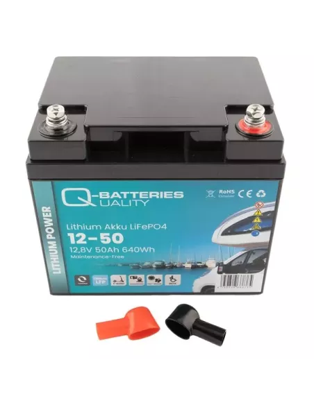 Batterie Lithium Q-Batteries Akku LifePO4 12-50 12,8V 50Ah