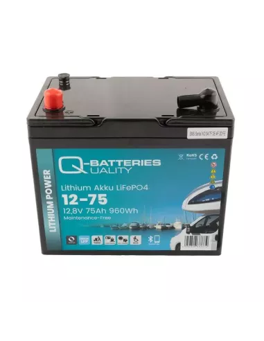 Batterie Lithium Q-Batteries Akku LifePO4 12-75 12,8V 75Ah avec Bluetooth