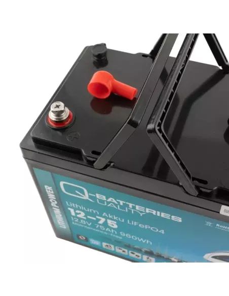 Batterie Lithium Q-Batteries Akku LifePO4 12-75 12,8V 75Ah avec Bluetooth