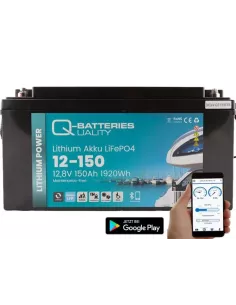 Batterie Lithium Q-Batteries Akku LifePO4 12-150 12,8V 150Ah avec Bluetooth 2