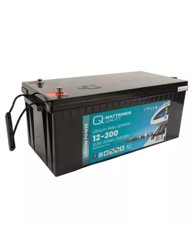 Batterie Lithium Q-Batteries Akku LifePO4 12-200 12,8V 200Ah avec Bluetooth
