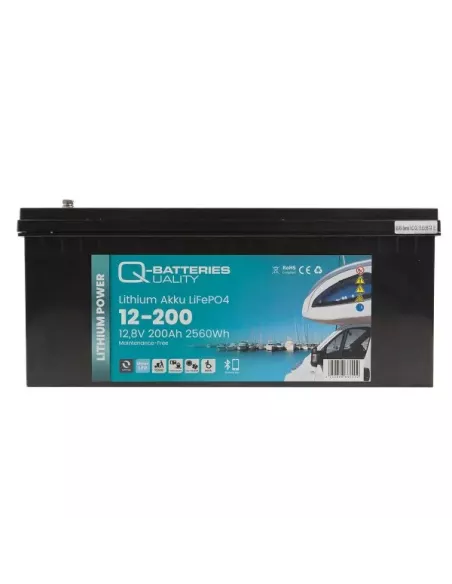 Batterie Lithium Q-Batteries Akku LifePO4 12-200 12,8V 200Ah avec Bluetooth
